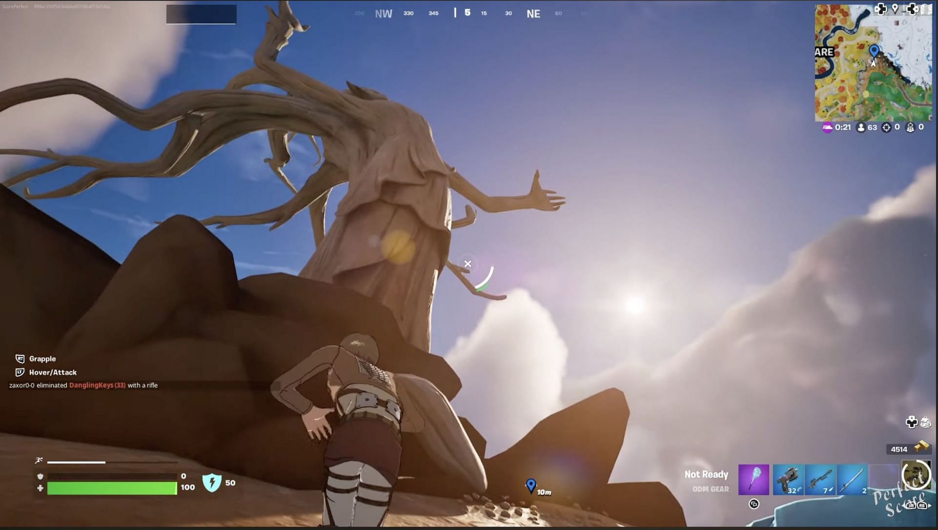 This is the tree the challenge refers to (Image via Perfect Score on YouTube)